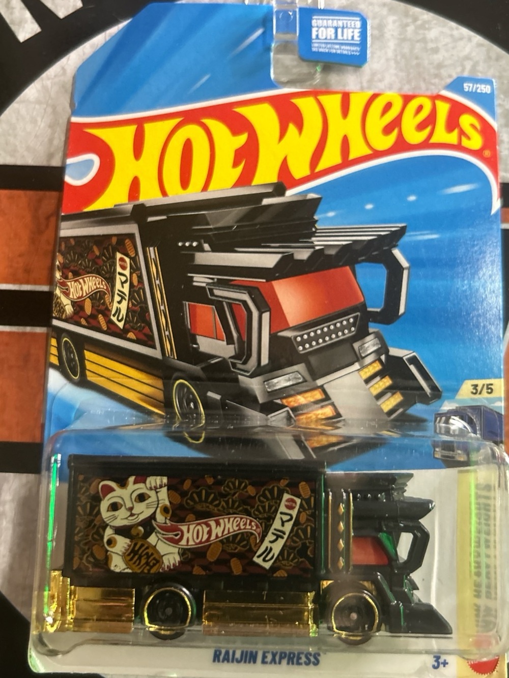 Hot Wheels Raijin Express Toy Truck - Black & Gold